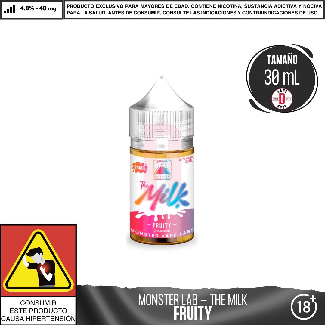The Milk Fruity Salts - Sales de Nicotina - Monsterlabs | SN - ML - TM - F - 48