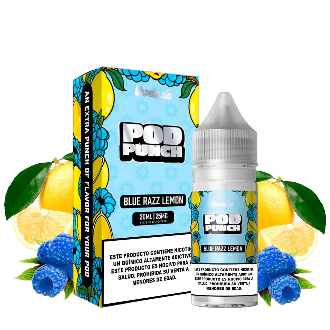 Vapetasia - Pod Punch Blue Razz Lemon Salts - Sales de Nicotina - Vapetasia | SN - VSIA - POP - BRL - 25