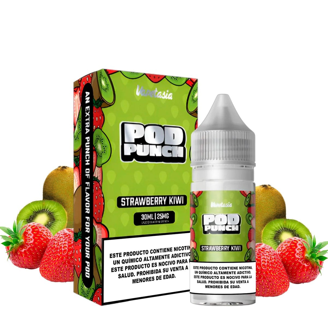 Vapetasia - Pod Punch Strawberry Kiwi Salts - Sales de Nicotina - Vapetasia | SN - VSIA - POP - STK - 25