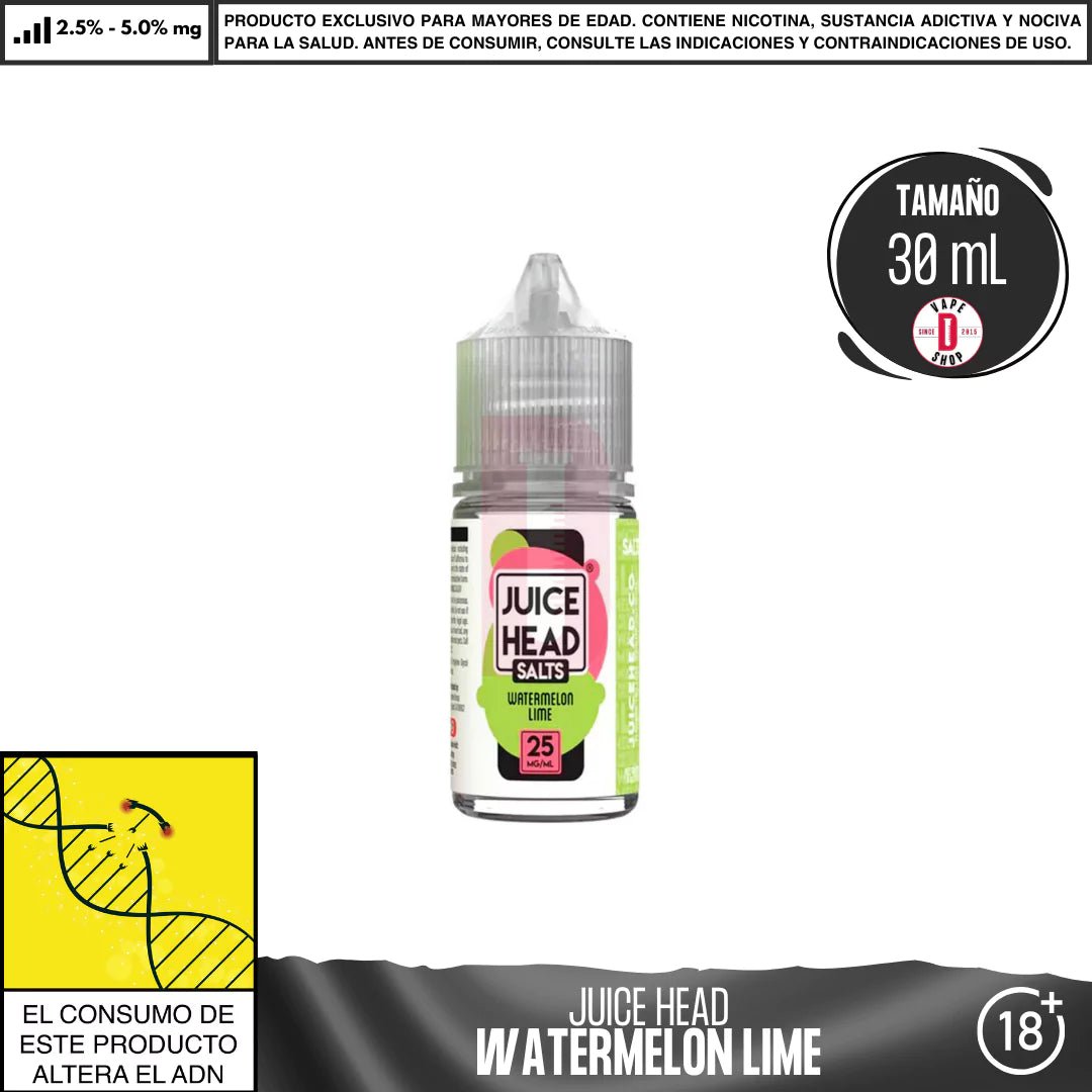 Watermelon Lime Salts - Sales de Nicotina - Juice Head | SN - JH - WL - 00