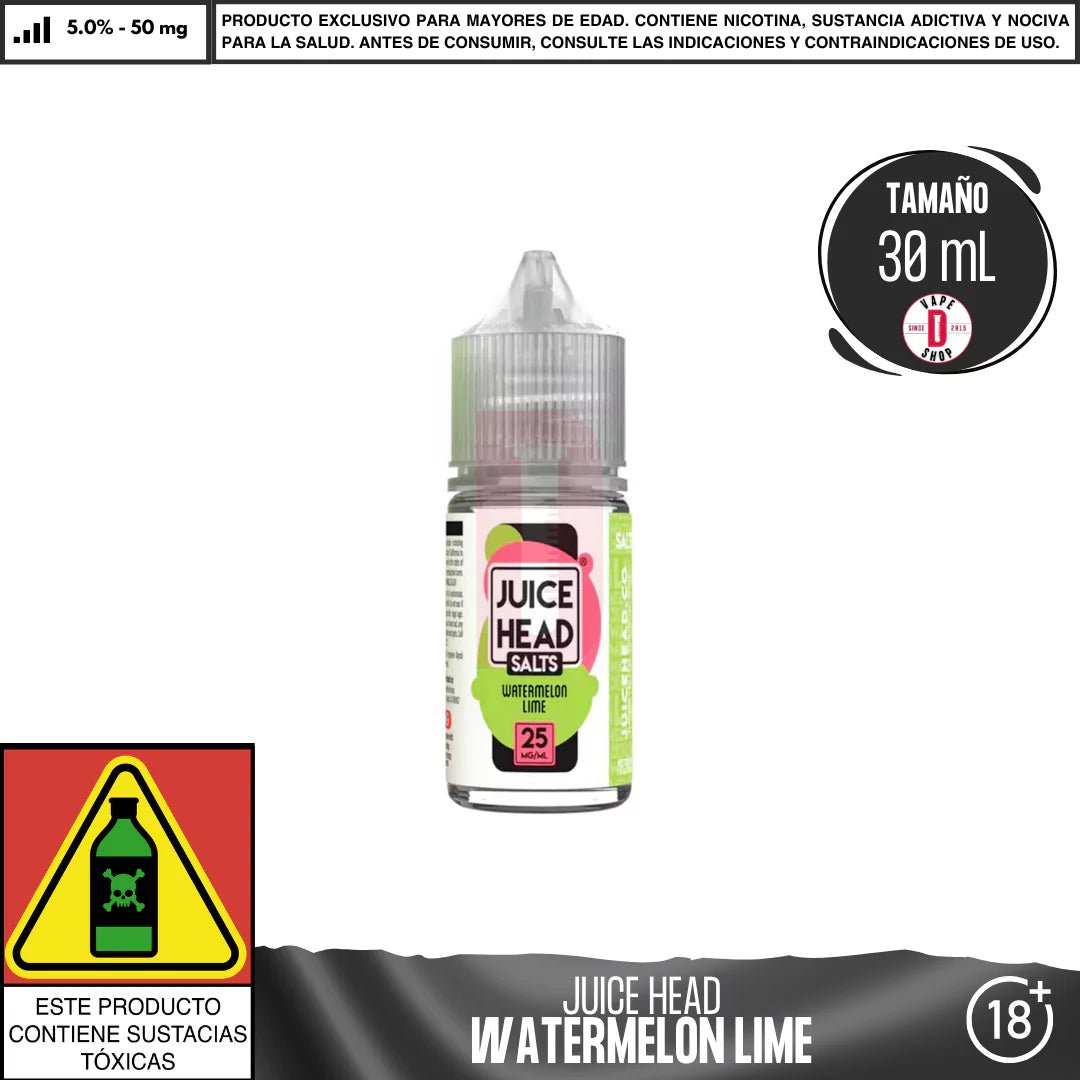 Watermelon Lime Salts - Sales de Nicotina - Juice Head | SN - JH - WL - 01
