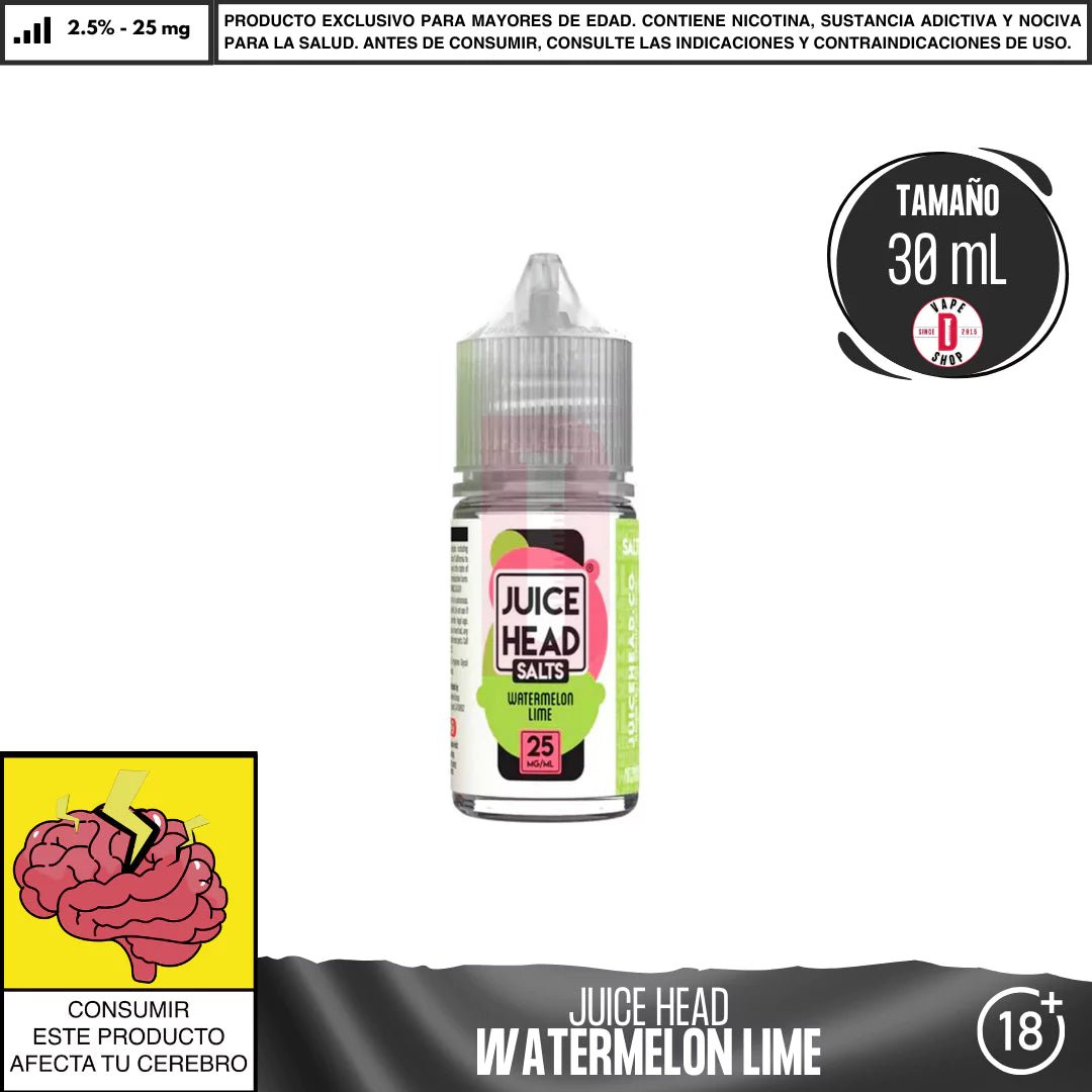 Watermelon Lime Salts - Sales de Nicotina - Juice Head | SN - JH - WL - 00