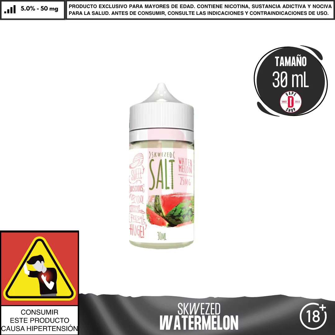 Watermelon Salts - Sales de Nicotina - Skwezed | SN - SKW - WAT - 50