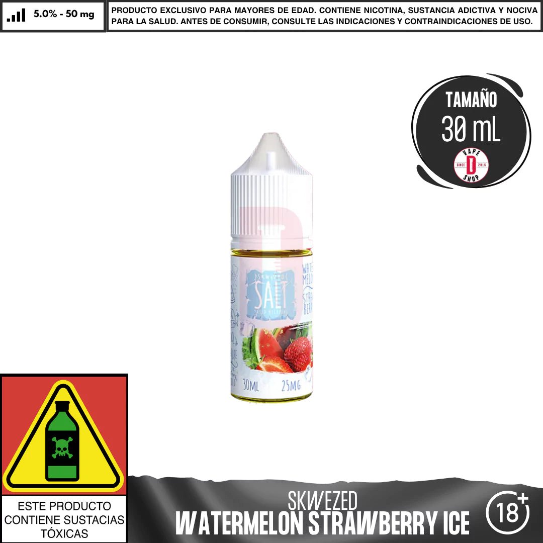 Watermelon Strawberry Ice Salts - Sales de Nicotina - Skwezed | SN - SKW - ICE - WST - 25