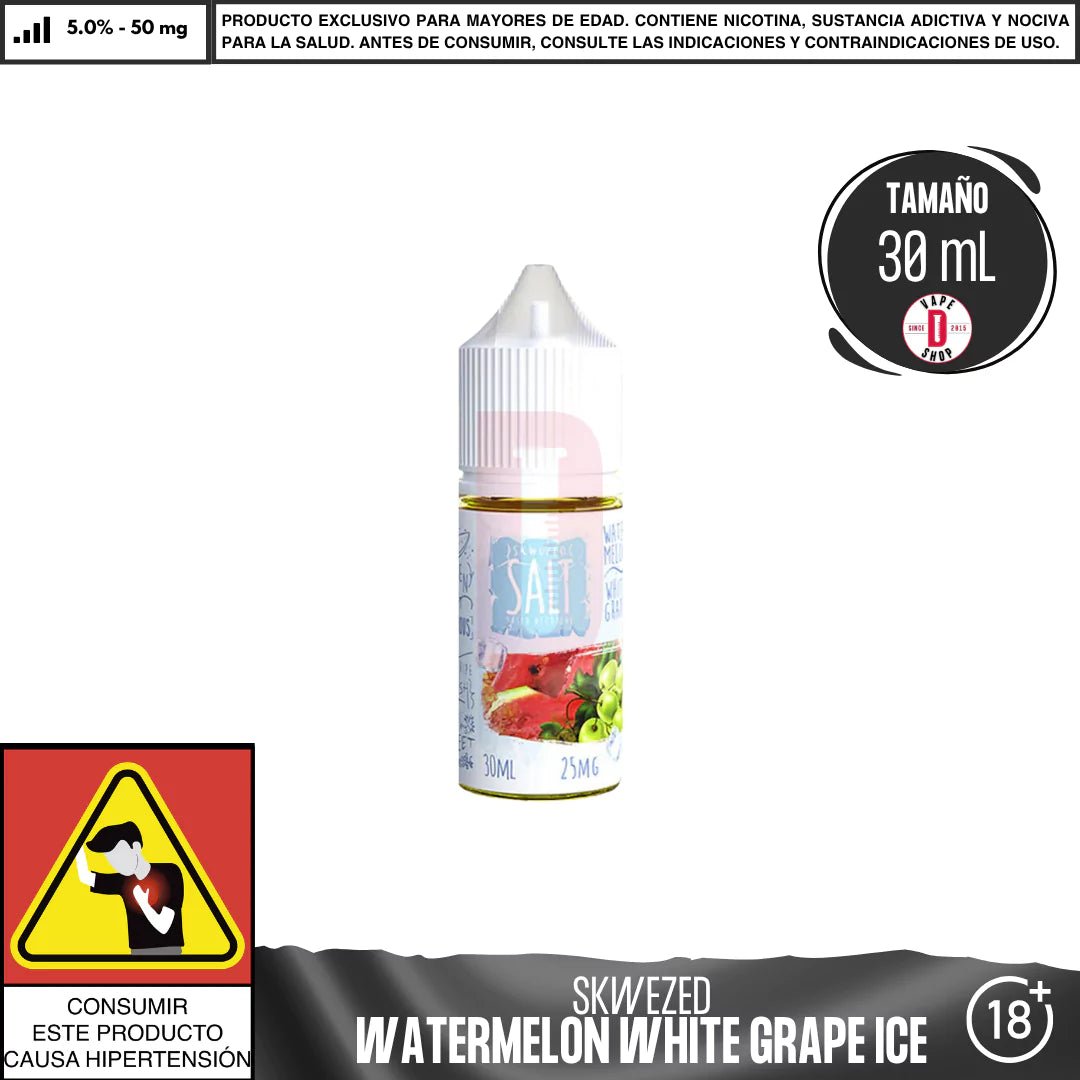 Watermelon White Grape Ice Salts - Sales de Nicotina - Skwezed | SN - SKW - ICE - WWG - 50