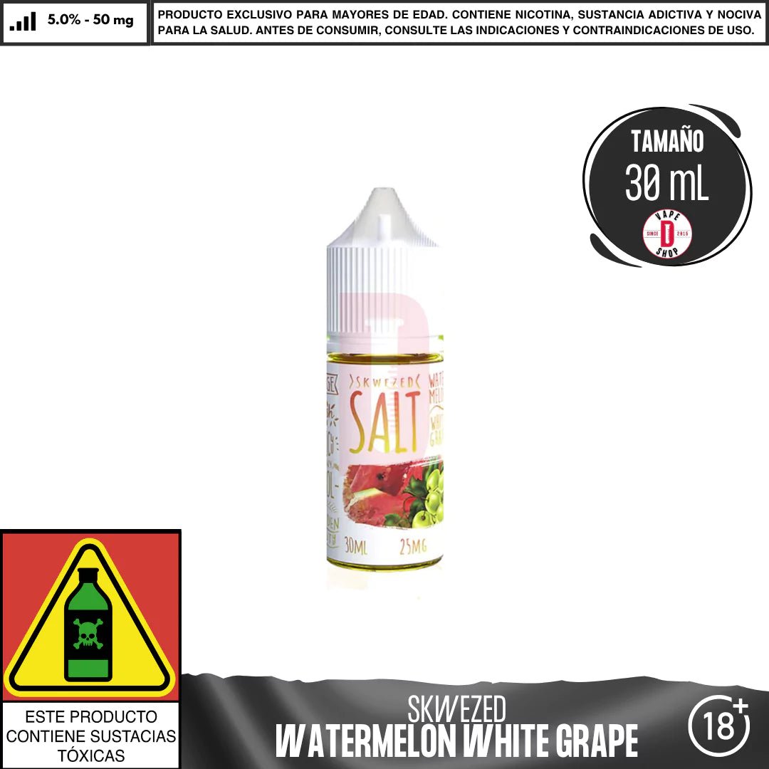 Watermelon White Grape Salts - Sales de Nicotina - Skwezed | SN - SKW - WWG - 50