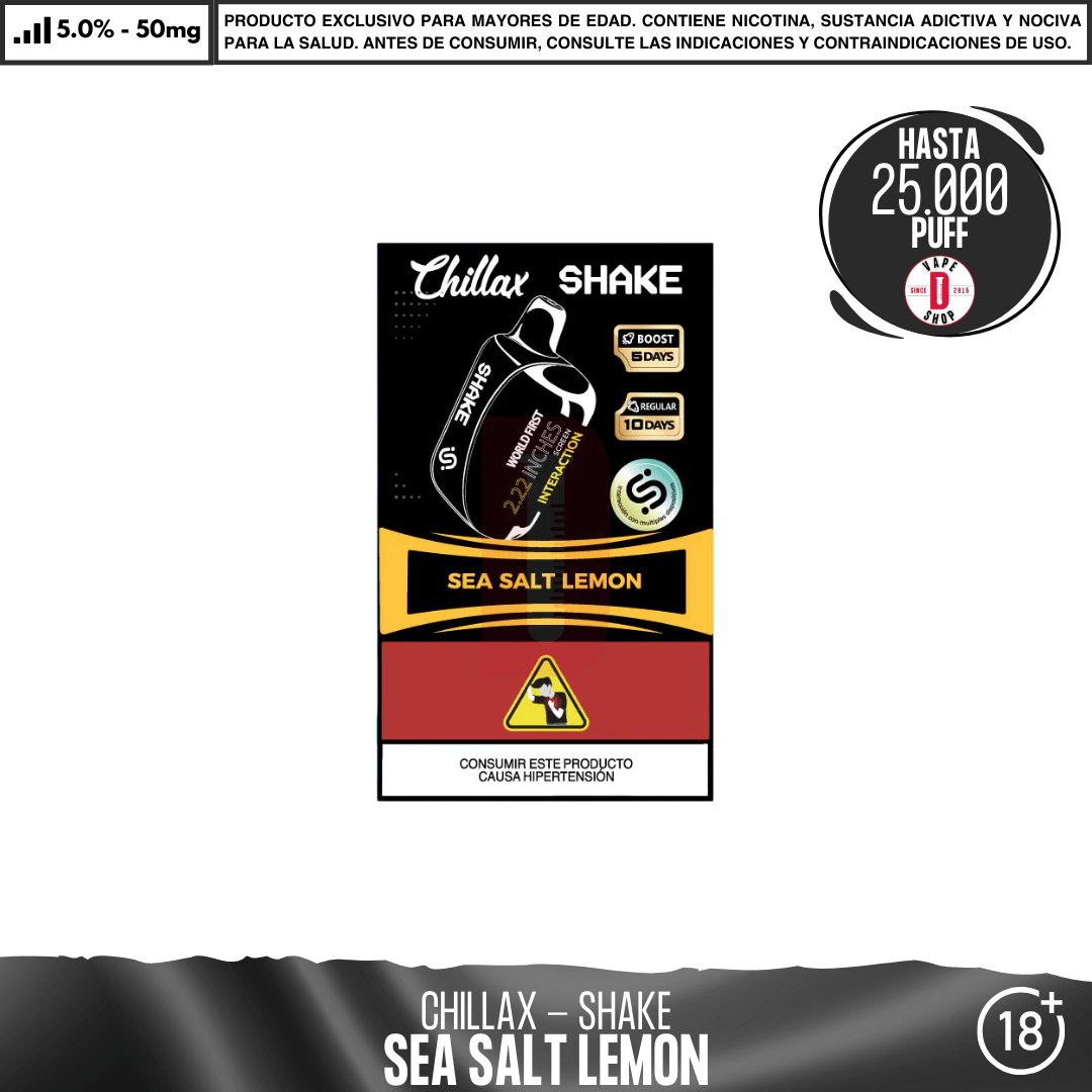 Chillax - Shake 25000 PUFF - Vape Desechable - Chillax | DIS-CHILL-25k-50-SL
