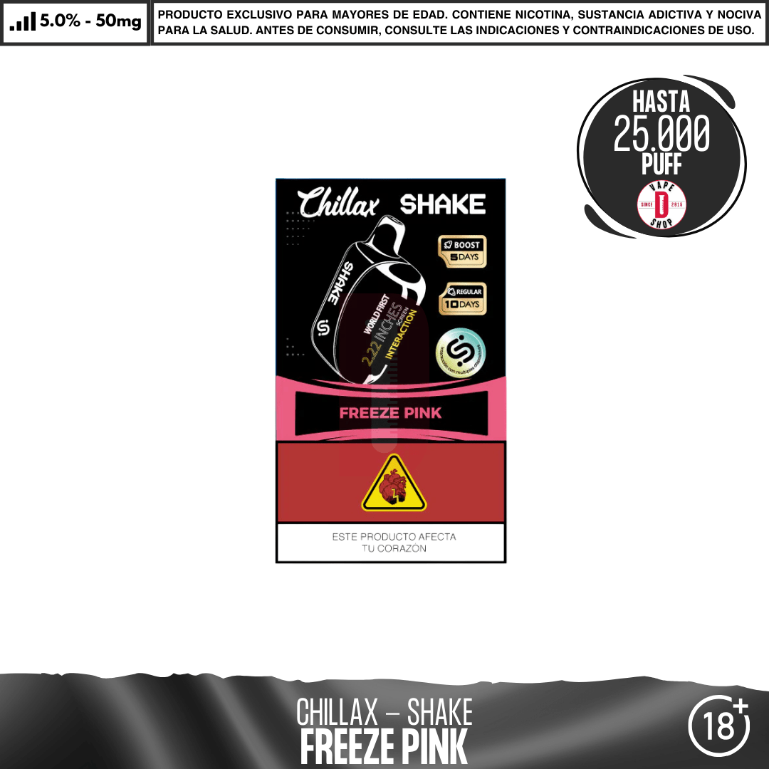 Chillax - Shake 25000 PUFF - Vape Desechable - Chillax | DIS-CHILL-25k-50-FP