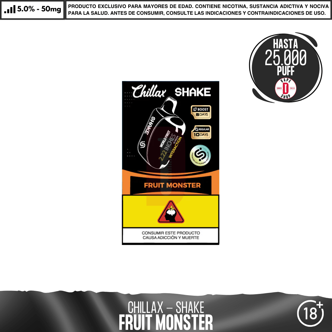 Chillax - Shake 25000 PUFF - Vape Desechable - Chillax | DIS-CHILL-25k-50-FM