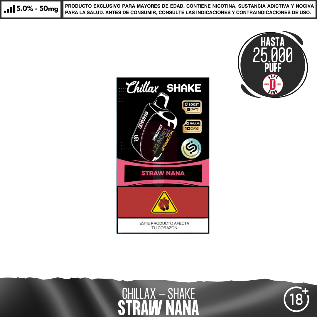 Chillax - Shake 25000 PUFF - Vape Desechable - Chillax | DIS-CHILL-25k-50-SN