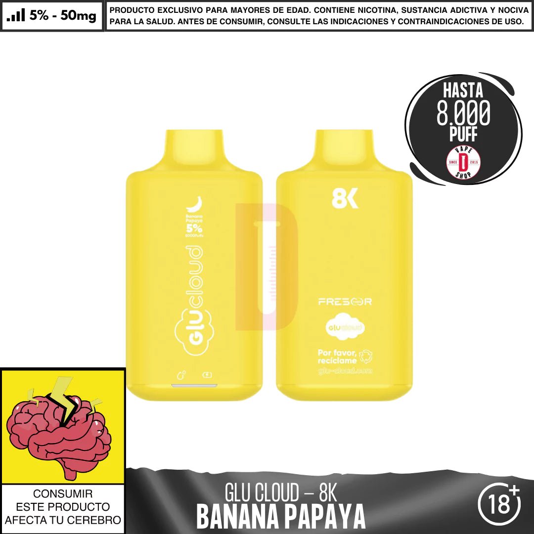 Glu Cloud - 8K 8000 PUFF - Vape Desechable - Glu Cloud | DIS - GLUC - 8K - BNP - 50