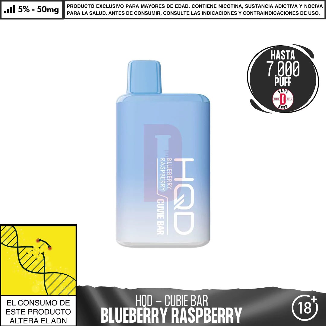 HQD - Cuvie Bar 7000 PUFF - Vape Desechable - HQD | DIS - HQD - CB - BLR - 50