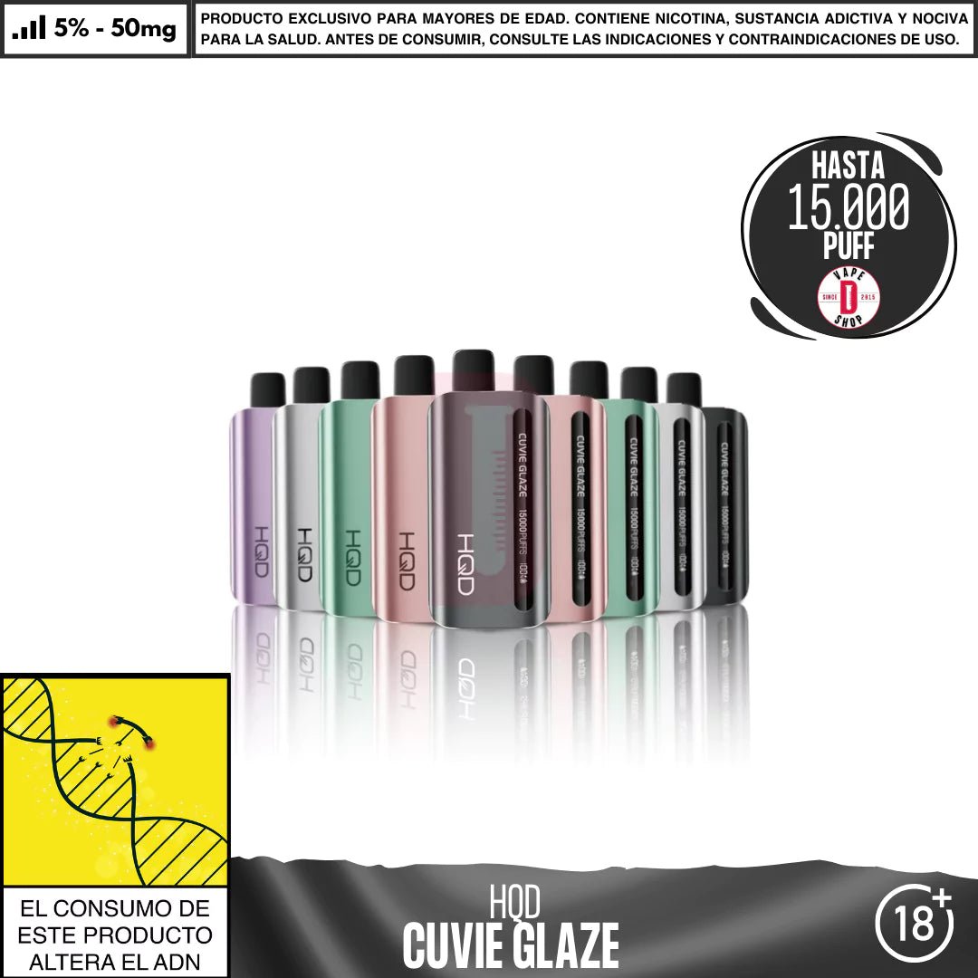 HQD - Cuvie Glaze 15000 PUFF - Vape Desechable - HQD | DIS - HQD - CUG - BLD - 50