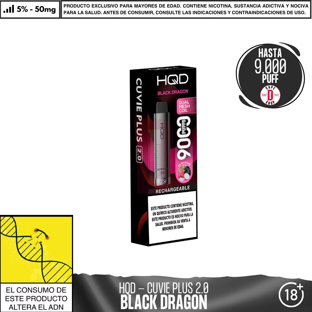 HQD - Cuvie Plus 2.0 9000 PUFF - Vape Desechable - HQD | DIS - HQD - CPL - 2.0 - BLD - 50