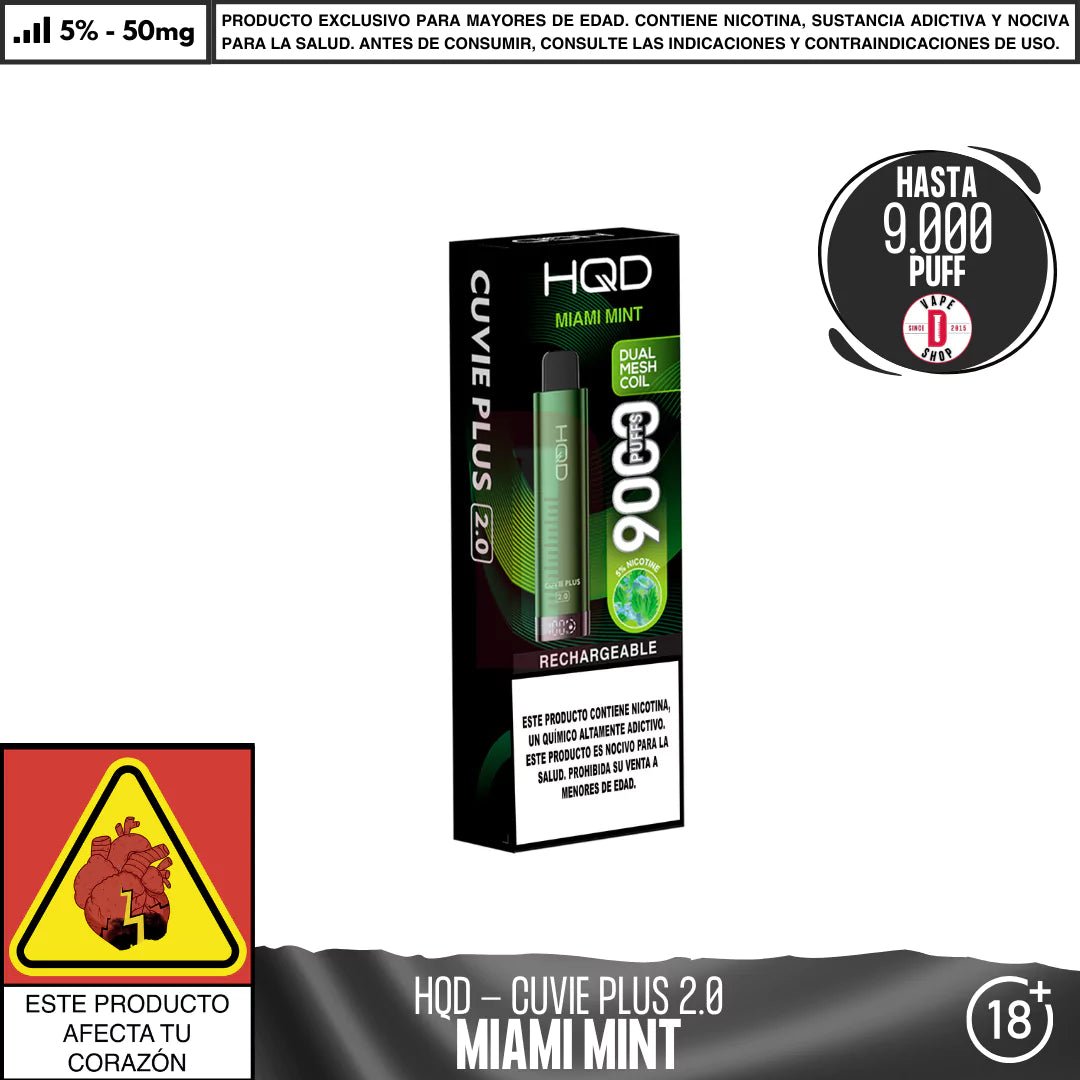 HQD - Cuvie Plus 2.0 9000 PUFF - Vape Desechable - HQD | DIS - HQD - CPL - 2.0 - MIM - 50