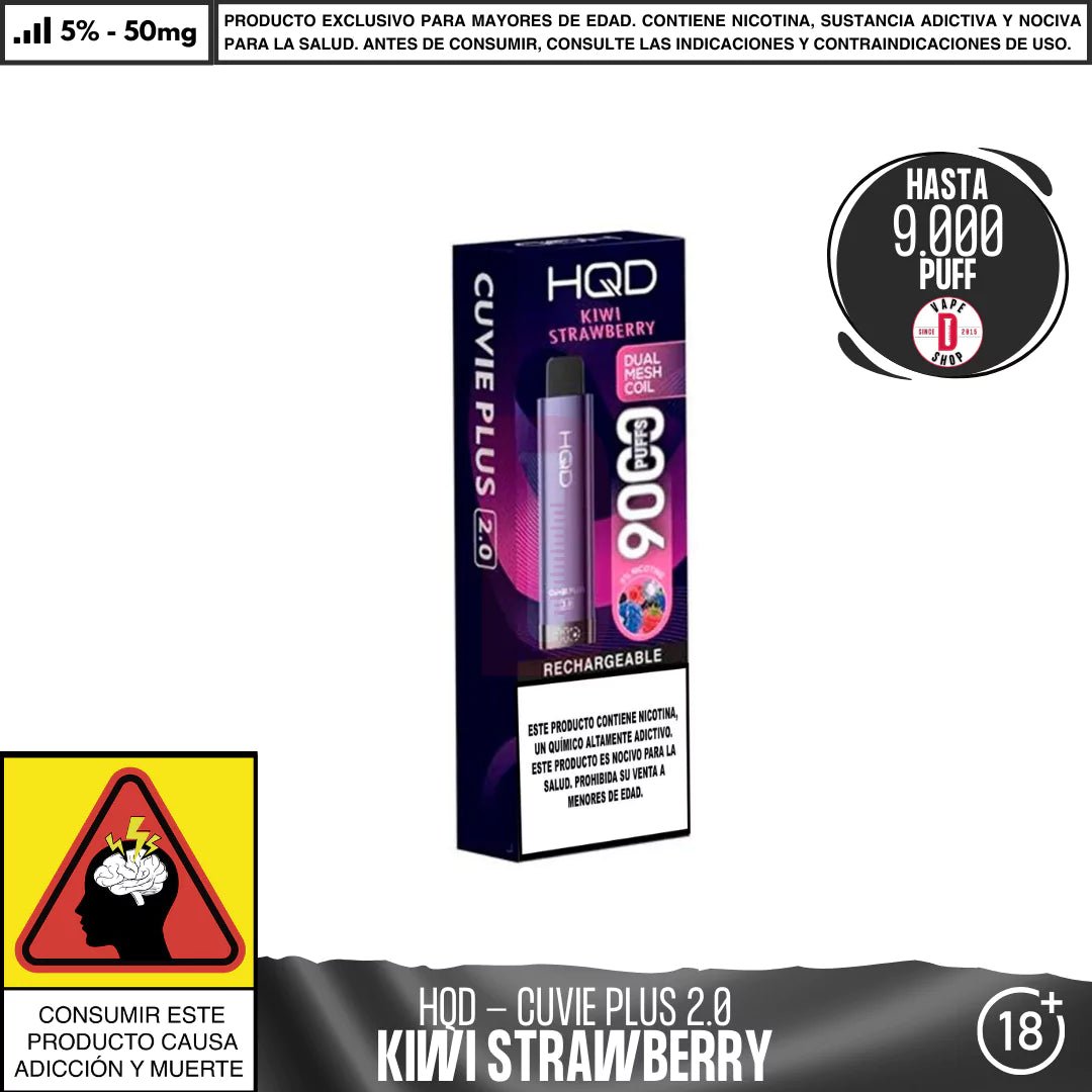 HQD - Cuvie Plus 2.0 9000 PUFF - Vape Desechable - HQD | DIS - HQD - CPL - 2.0 - KIS - 50
