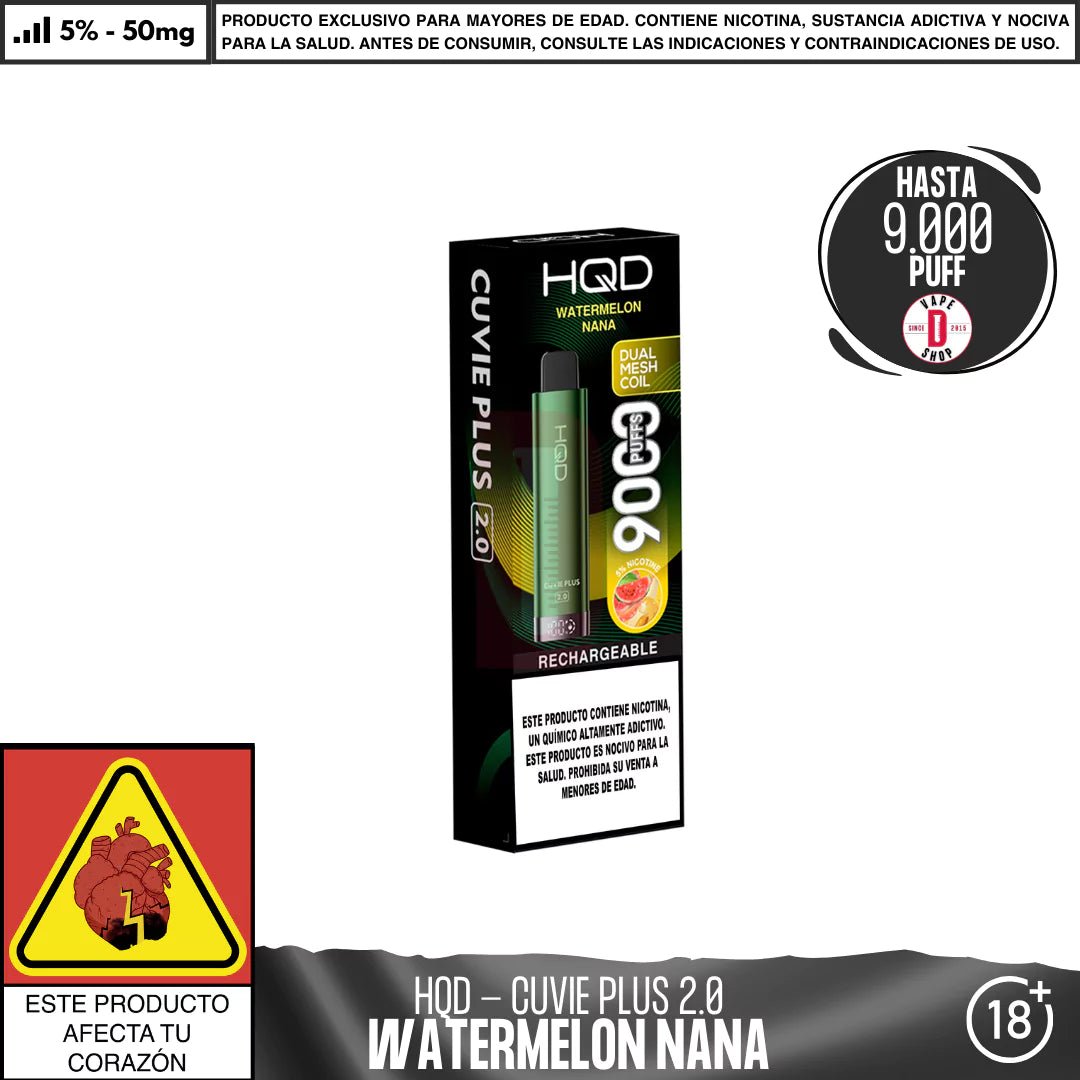 HQD - Cuvie Plus 2.0 9000 PUFF - Vape Desechable - HQD | DIS - HQD - CPL - 2.0 - WAN - 50