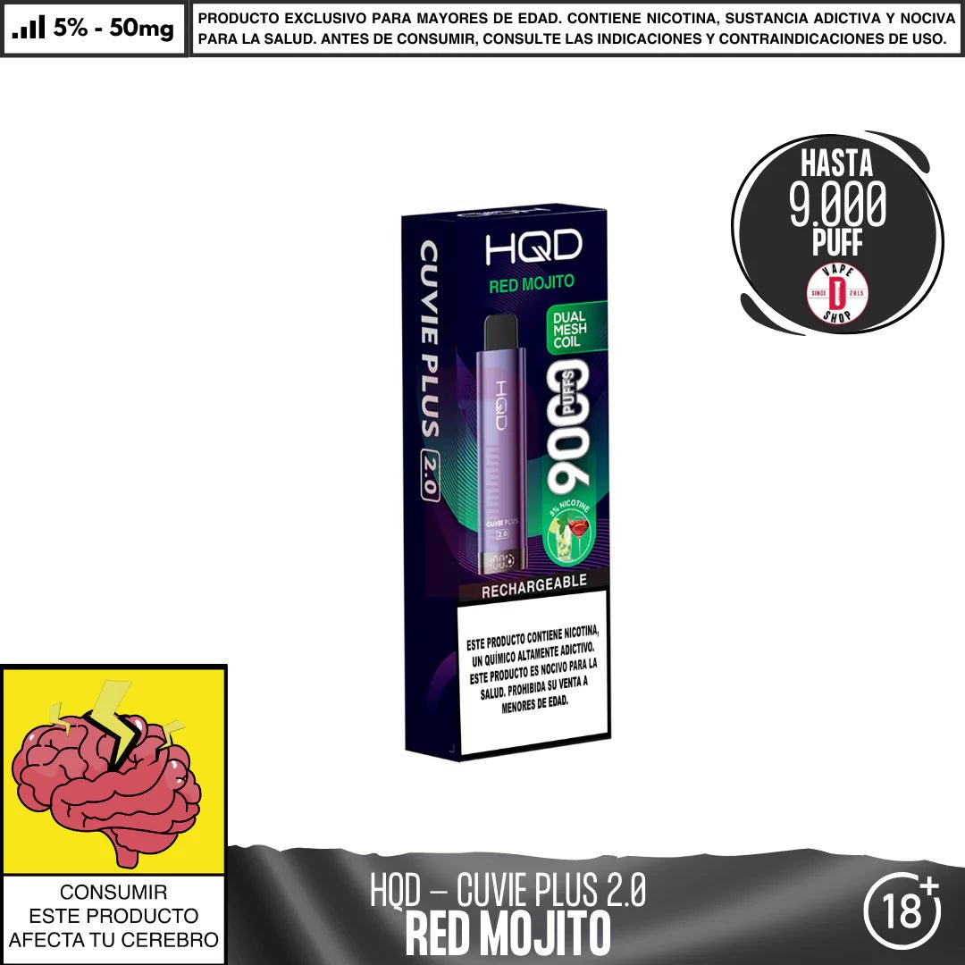 HQD - Cuvie Plus 2.0 9000 PUFF - Vape Desechable - HQD | DIS - HQD - CPL - 2.0 - REM - 50
