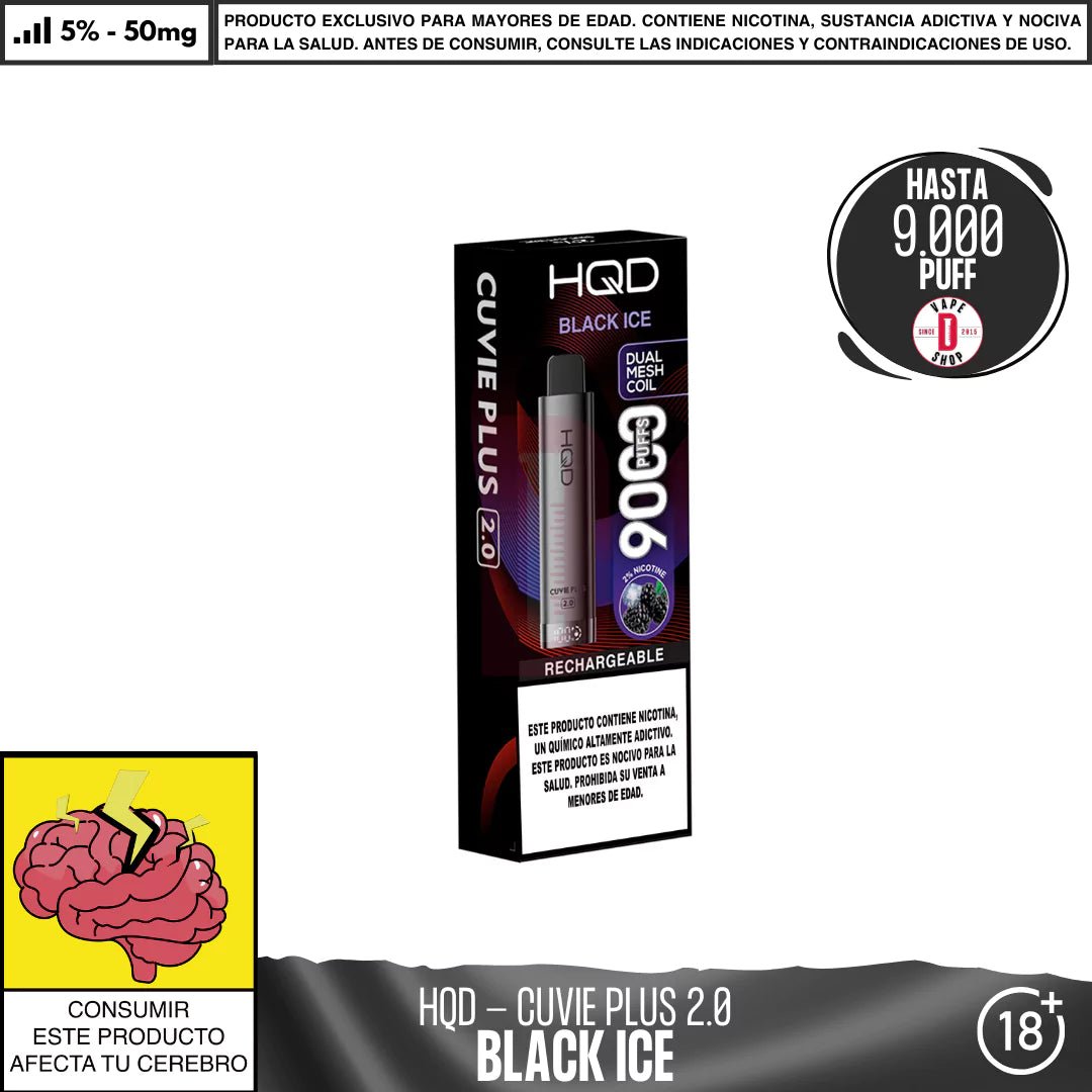 HQD - Cuvie Plus 2.0 9000 PUFF - Vape Desechable - HQD | DIS - HQD - CPL - 2.0 - BLI - 50