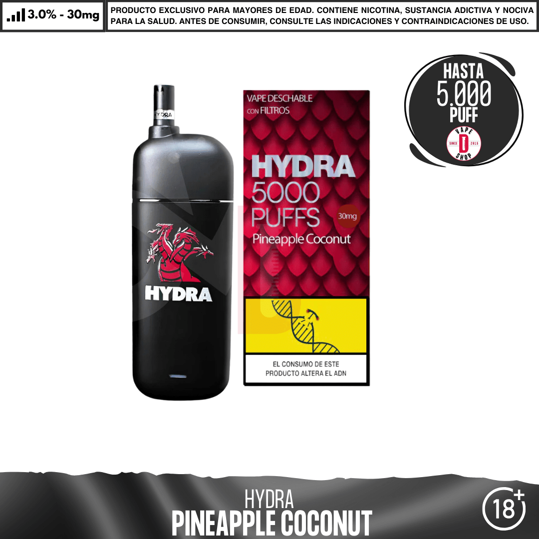 Hydra - 5000 Puffs con filtros - Vape Desechable - Hydra | DIS-HYD-5K-PIC
