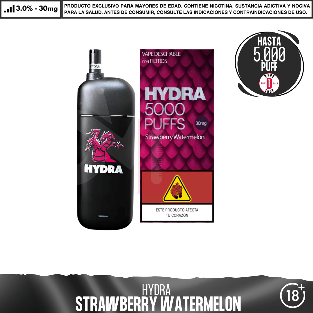 Hydra - 5000 Puffs con filtros - Vape Desechable - Hydra | DIS-HYD-5K-STW