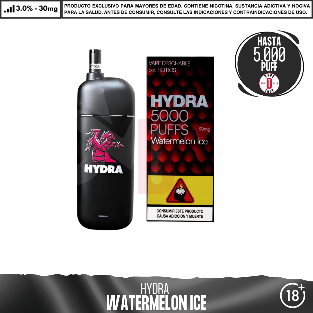 Hydra - 5000 Puffs con filtros - Vape Desechable - Hydra | DIS-HYD-5K-WAI