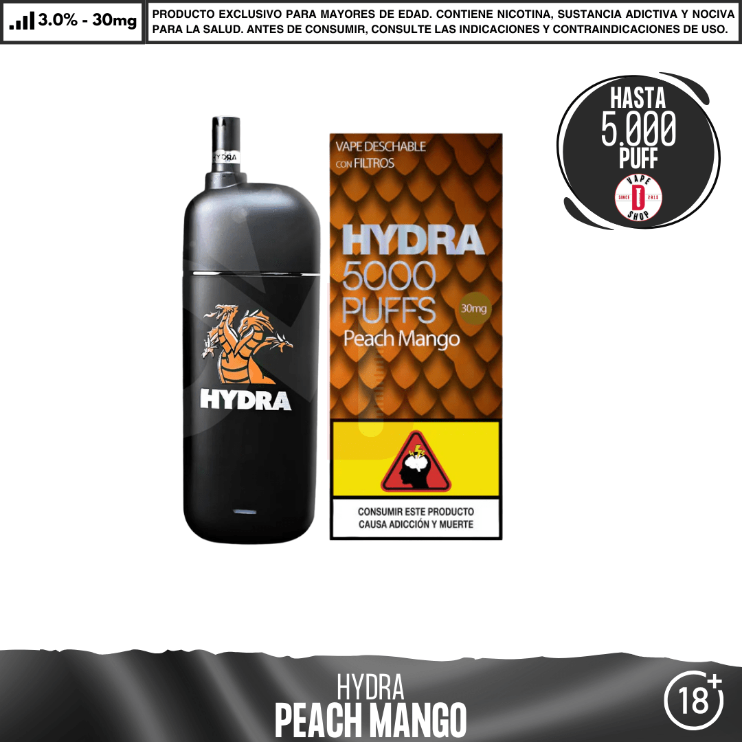 Hydra - 5000 Puffs con filtros - Vape Desechable - Hydra | DIS-HYD-5K-PEM