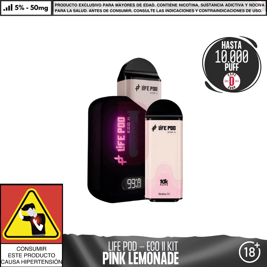 Life Pod - Eco II Kit - Vape Desechable - Life Pod | EQC - LIPO - ECOII - NPIL