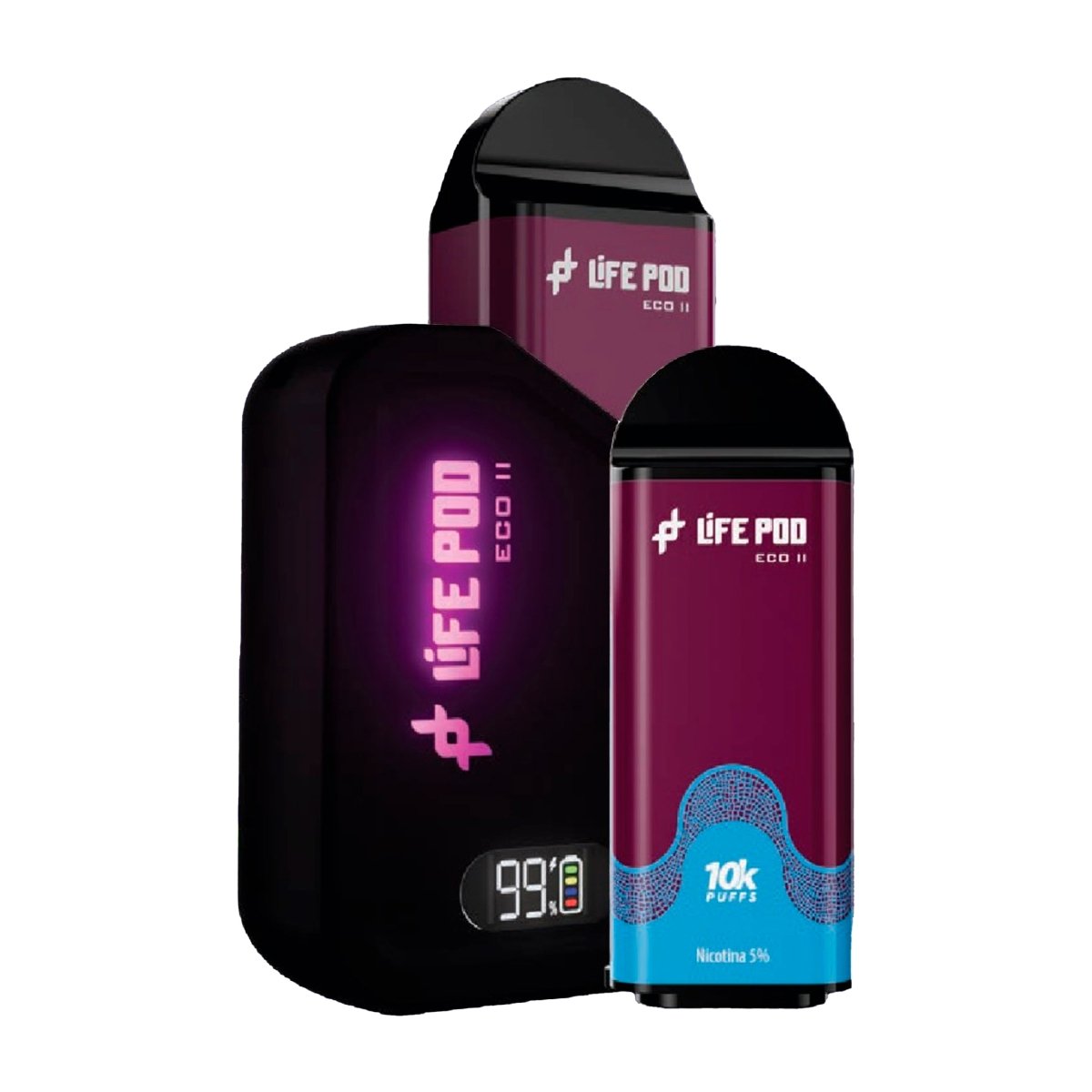 Life Pod - Eco II Kit - Vape Desechable - Life Pod | EQC - LIPO - ECOII - NBLI