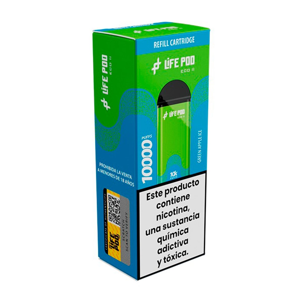 Life Pod - Eco II Pod 10000 PUFF - Vape Desechable - Life Pod | EQC - LIPO - ECOII - PODS - GAI