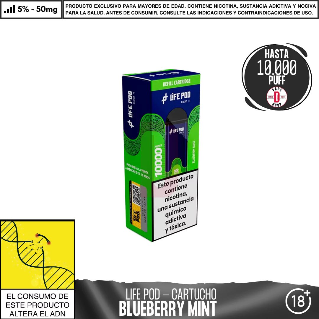 Life Pod - Eco II Pod 10000 PUFF - Vape Desechable - Life Pod | EQC - LIPO - ECOII - PODS - BLM