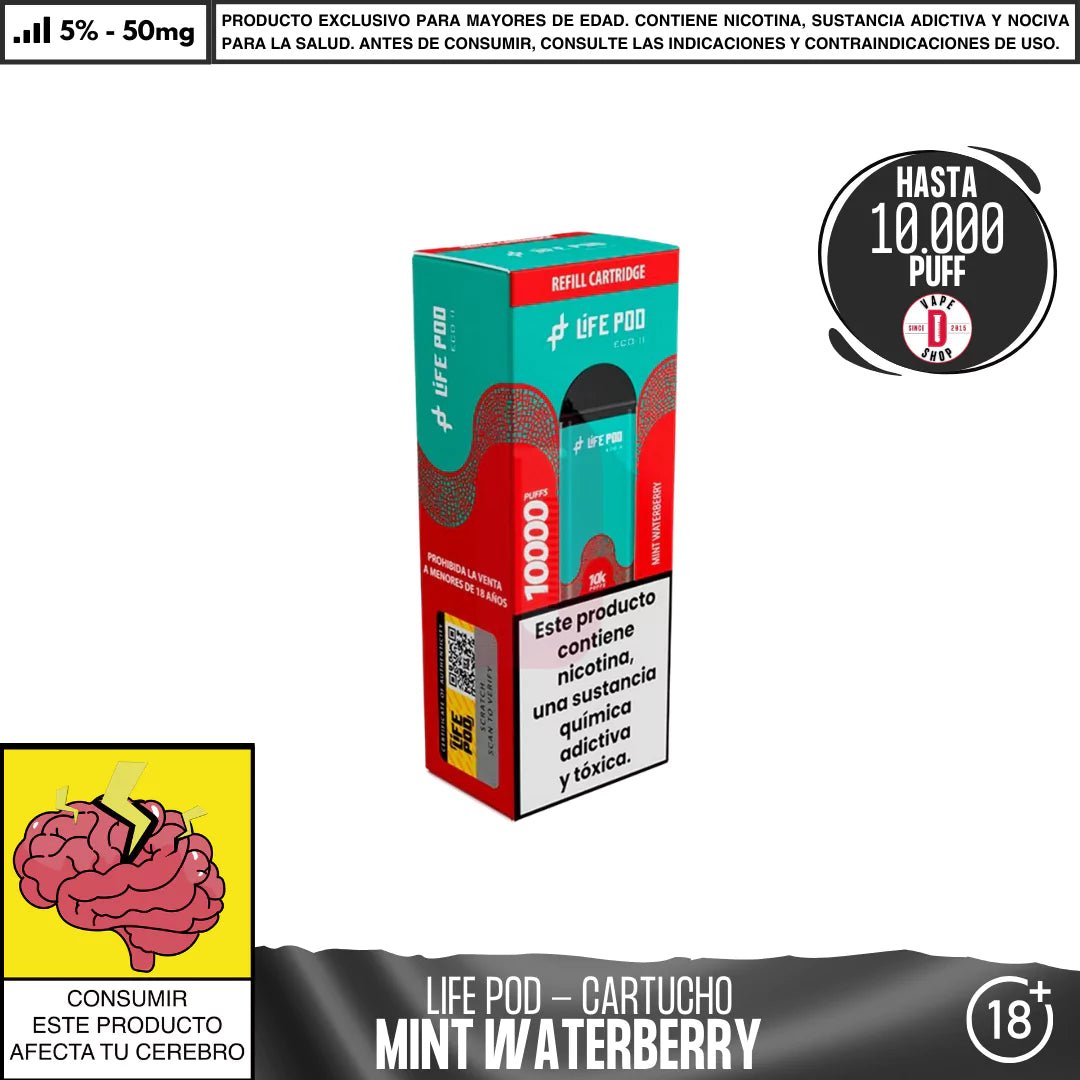Life Pod - Eco II Pod 10000 PUFF - Vape Desechable - Life Pod | EQC - LIPO - ECOII - PODS - MWB