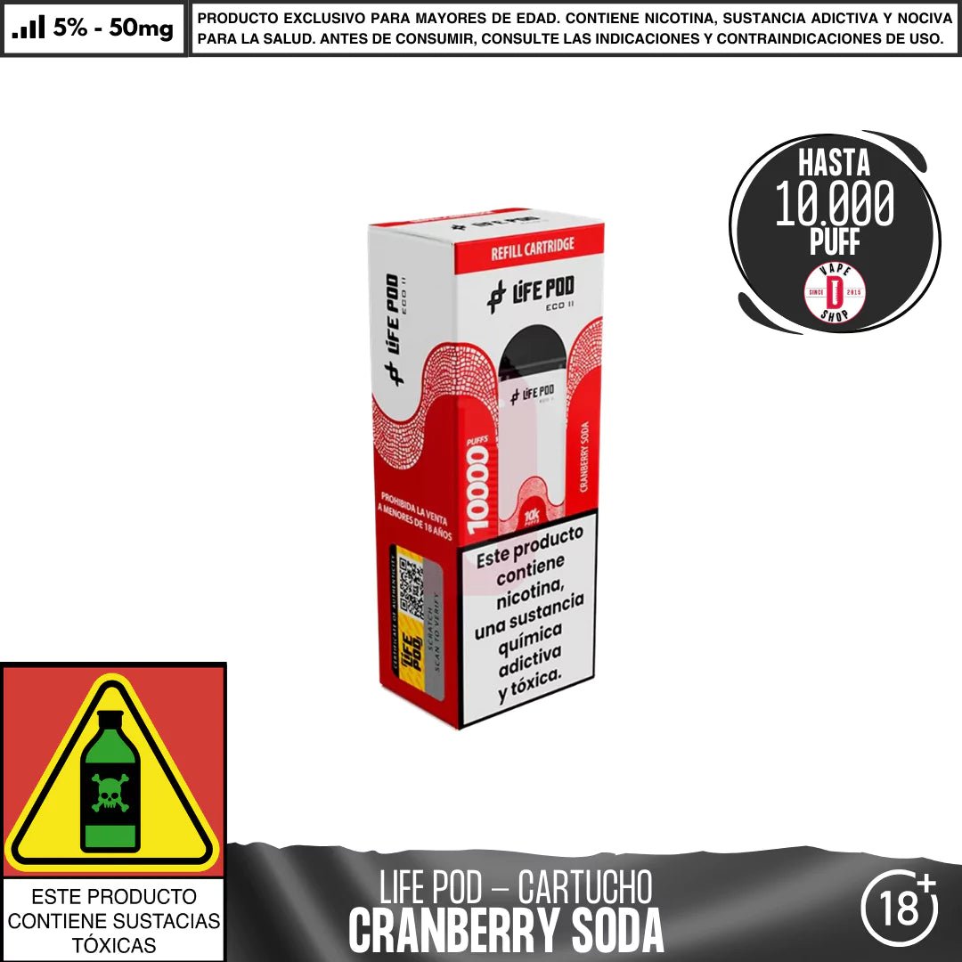 Life Pod - Eco II Pod 10000 PUFF - Vape Desechable - Life Pod | EQC - LIPO - ECOII - PODS - CRS
