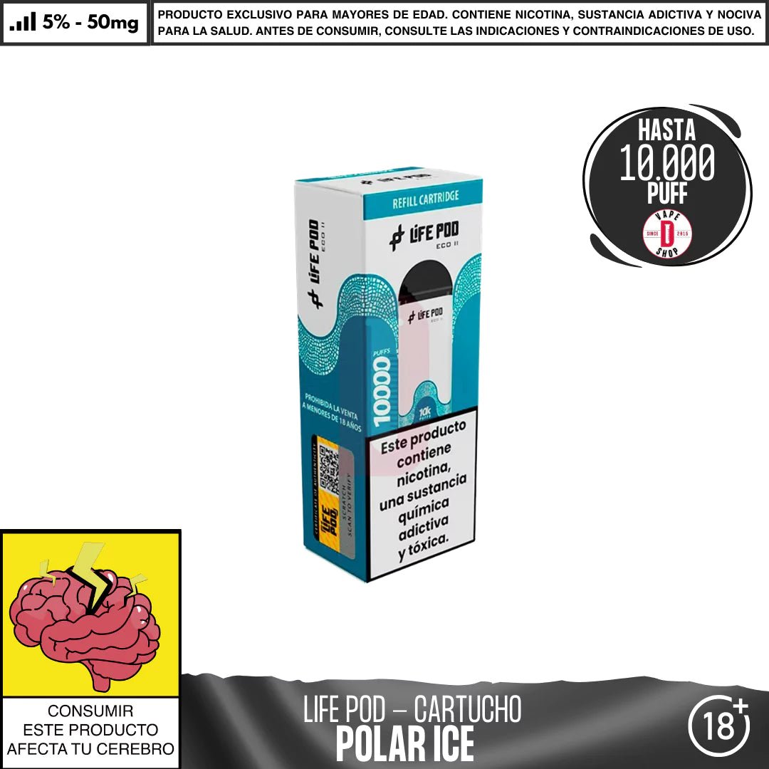 Life Pod - Eco II Pod 10000 PUFF - Vape Desechable - Life Pod | EQC - LIPO - ECOII - PODS - POI