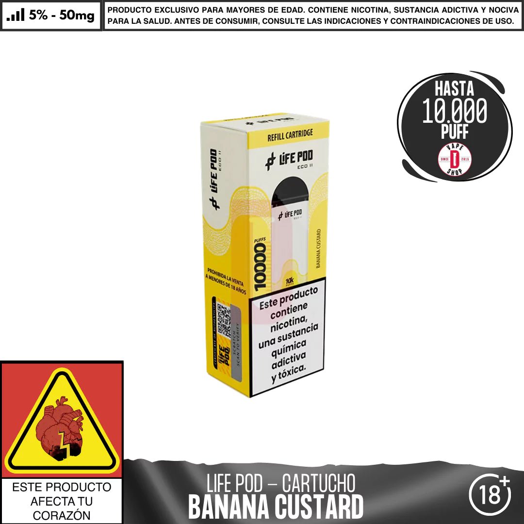 Life Pod - Eco II Pod 10000 PUFF - Vape Desechable - Life Pod | EQC - LIPO - ECOII - PODS - BAC