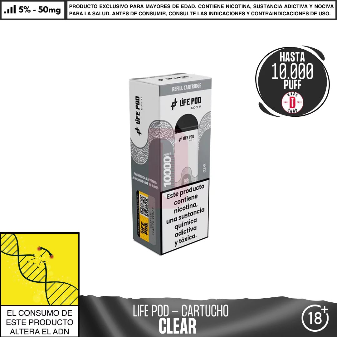 Life Pod - Eco II Pod 10000 PUFF - Vape Desechable - Life Pod | EQC - LIPO - ECOII - PODS - CLE