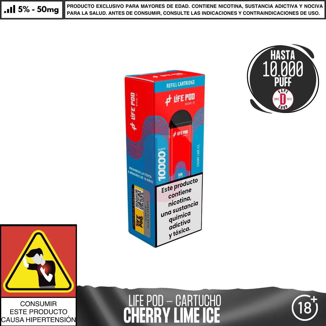 Life Pod - Eco II Pod 10000 PUFF - Vape Desechable - Life Pod | EQC - LIPO - ECOII - PODS - CLI