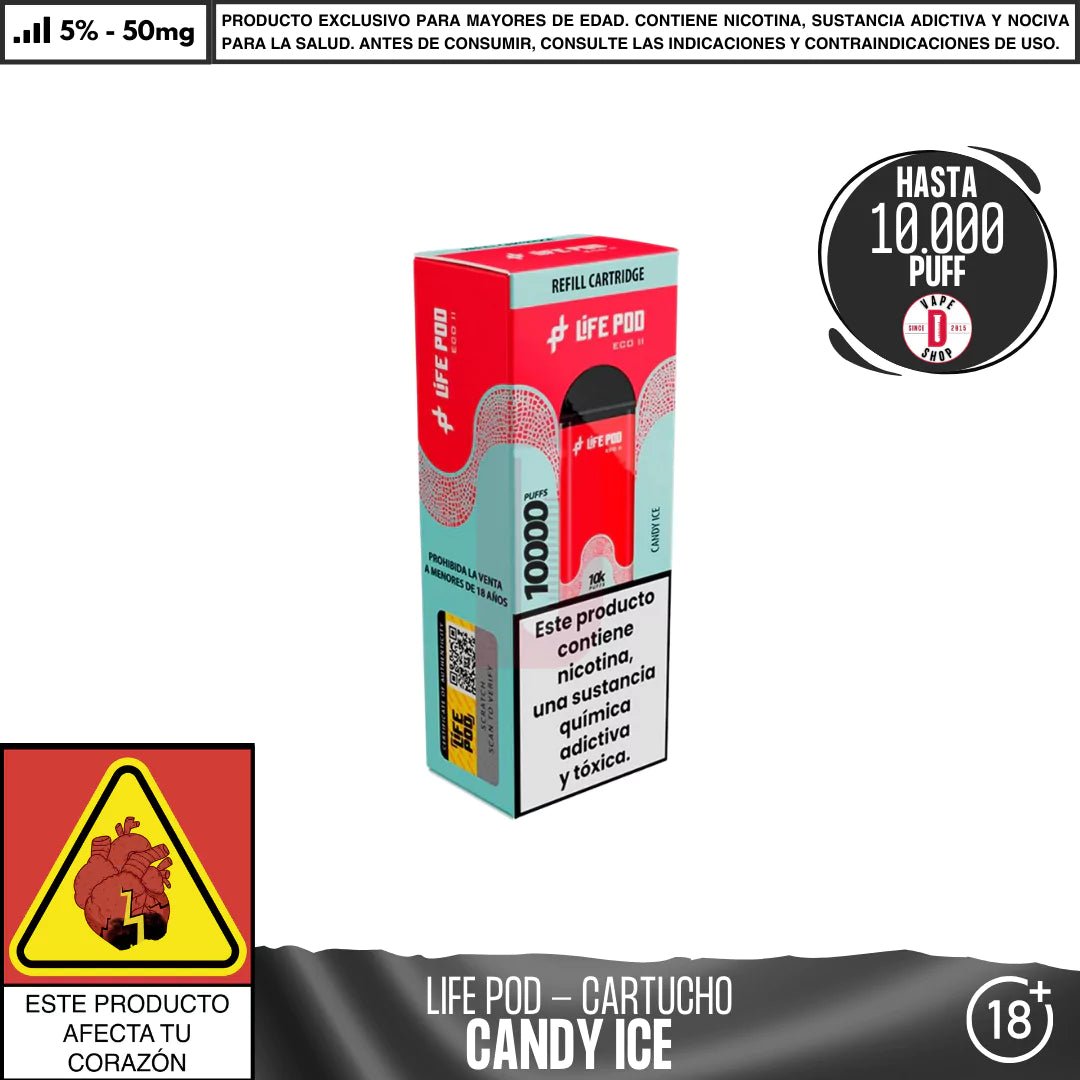 Life Pod - Eco II Pod 10000 PUFF - Vape Desechable - Life Pod | EQC - LIPO - ECOII - PODS - CAI
