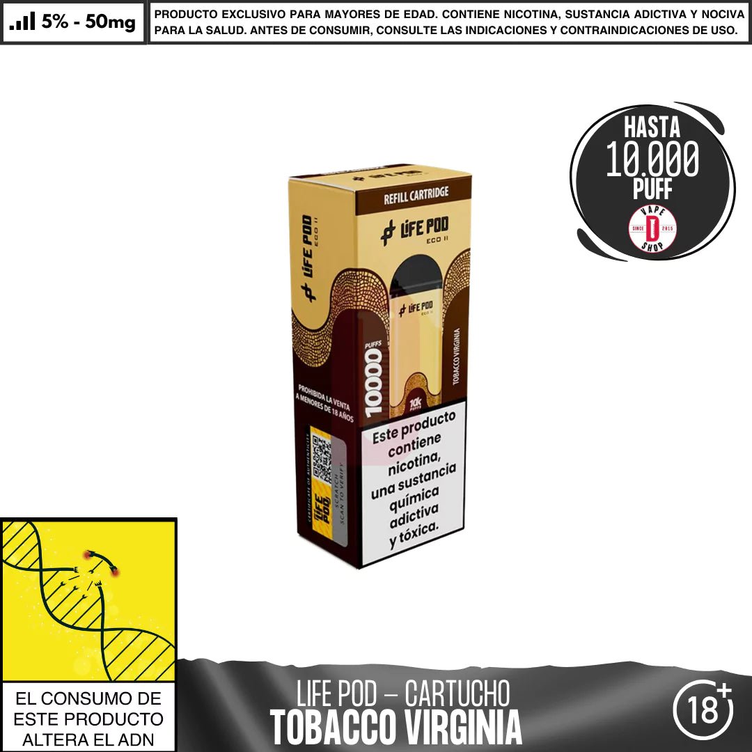Life Pod - Eco II Pod 10000 PUFF - Vape Desechable - Life Pod | EQC - LIPO - ECOII - PODS - TOV