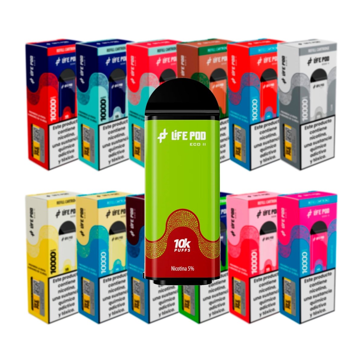 Life Pod - Eco II Pod 10000 PUFF - Vape Desechable - Life Pod | EQC - LIPO - ECOII - PODS - BAC