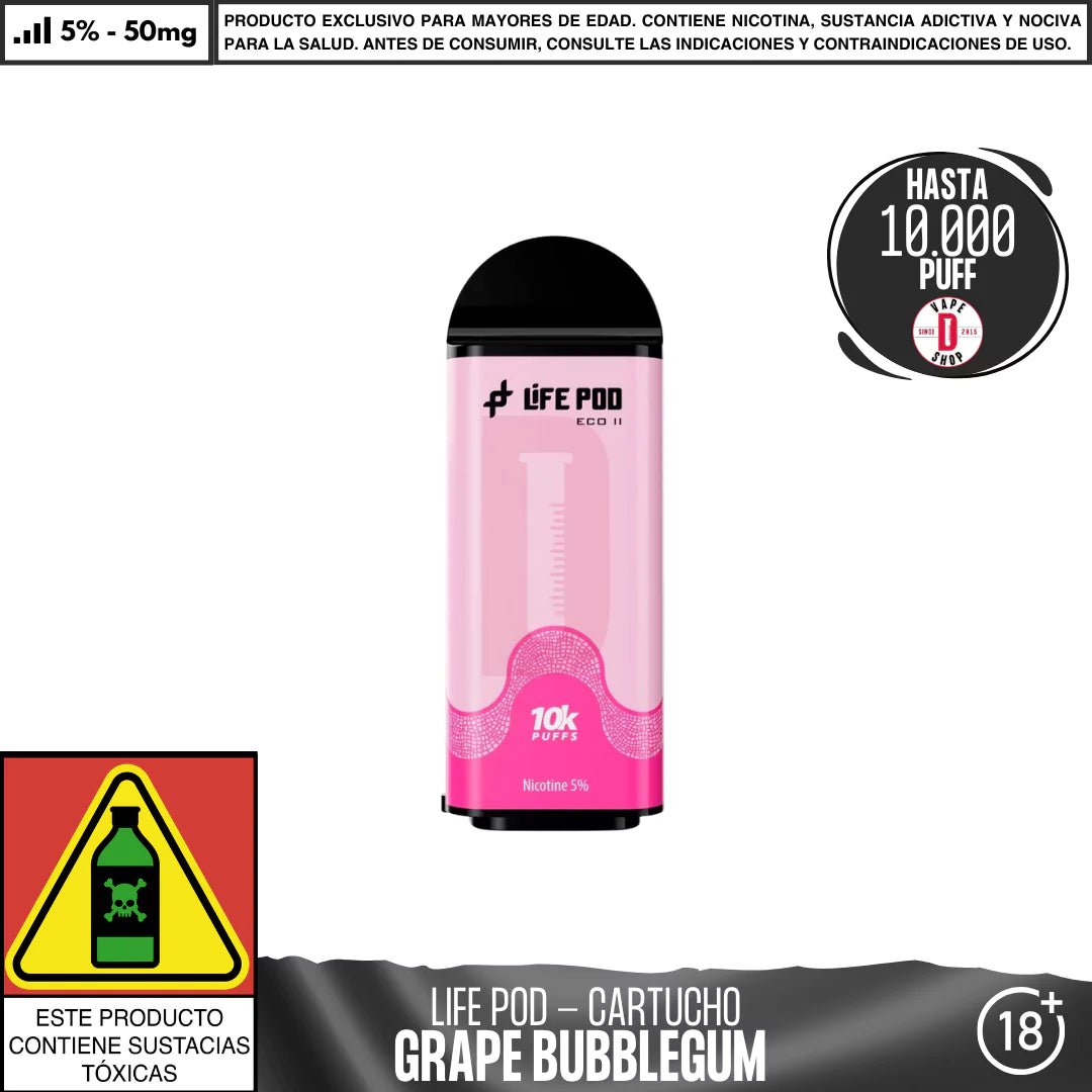 Life Pod - Eco II Pod 10000 PUFF - Vape Desechable - Life Pod | EQC - LIPO - ECOII - PODS - GRB