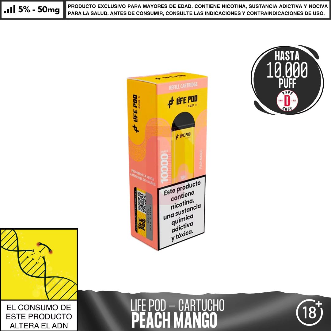 Life Pod - Eco II Pod 10000 PUFF - Vape Desechable - Life Pod | EQC - LIPO - ECOII - PODS - PMM