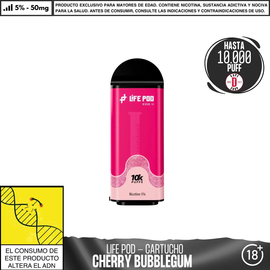 Life Pod - Eco II Pod 10000 PUFF - Vape Desechable - Life Pod | EQC - LIPO - ECOII - PODS - CHB