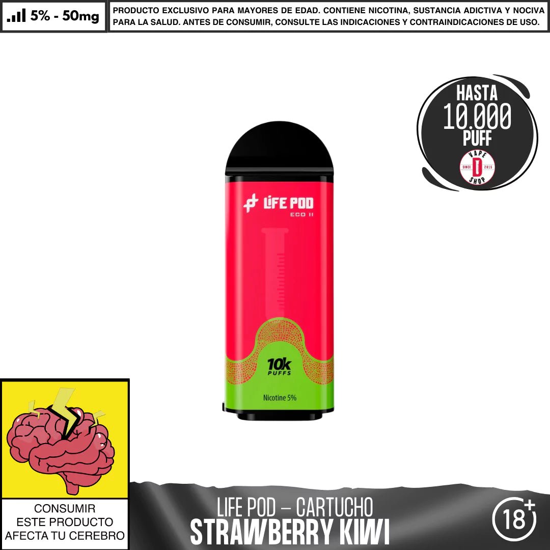 Life Pod - Eco II Pod 10000 PUFF - Vape Desechable - Life Pod | EQC - LIPO - ECOII - PODS - STK