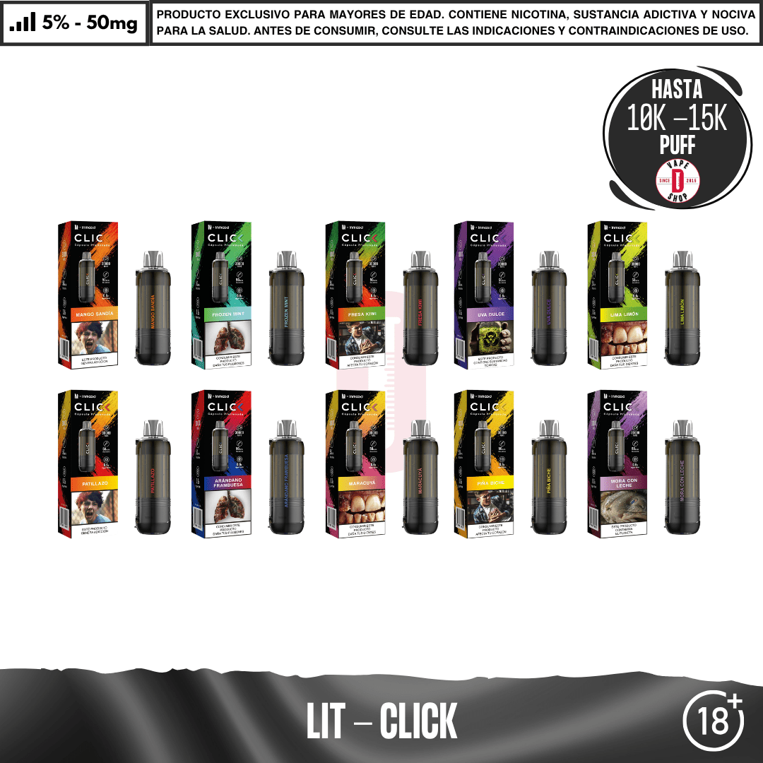 Lit Click - Recambio Individual 30000 PUFF - Vape Desechable - Lit Vapes