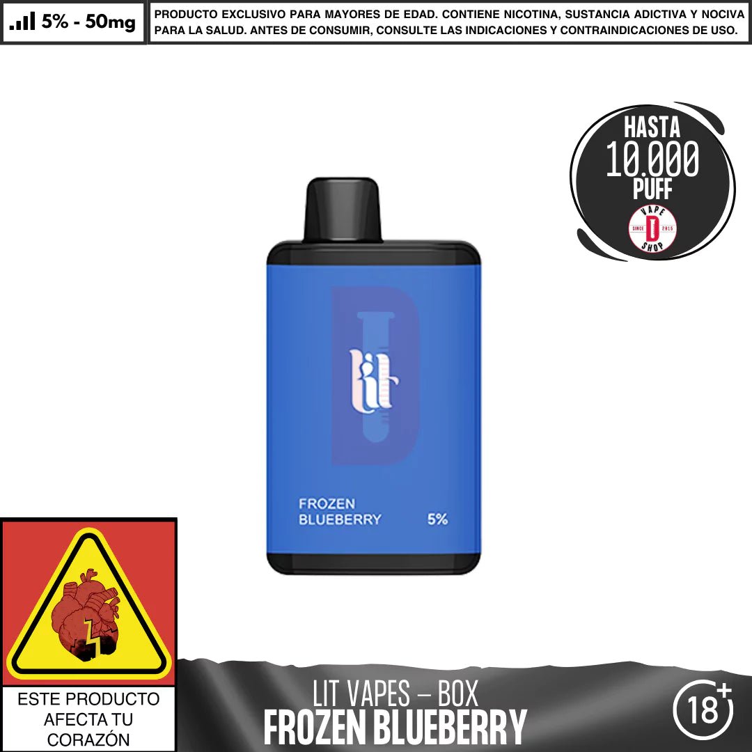 Lit Vapes - BOX 10000 PUFF - Vape Desechable - Lit Vapes | DIS - LIT - BOX - 10K - FRBL