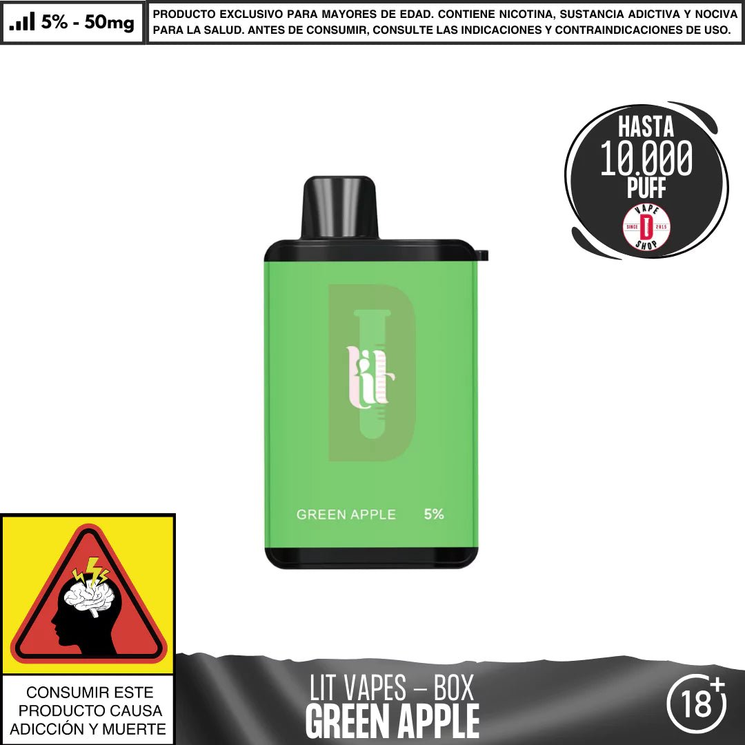 Lit Vapes - BOX 10000 PUFF - Vape Desechable - Lit Vapes | DIS - LIT - BOX - 10K - GRAP
