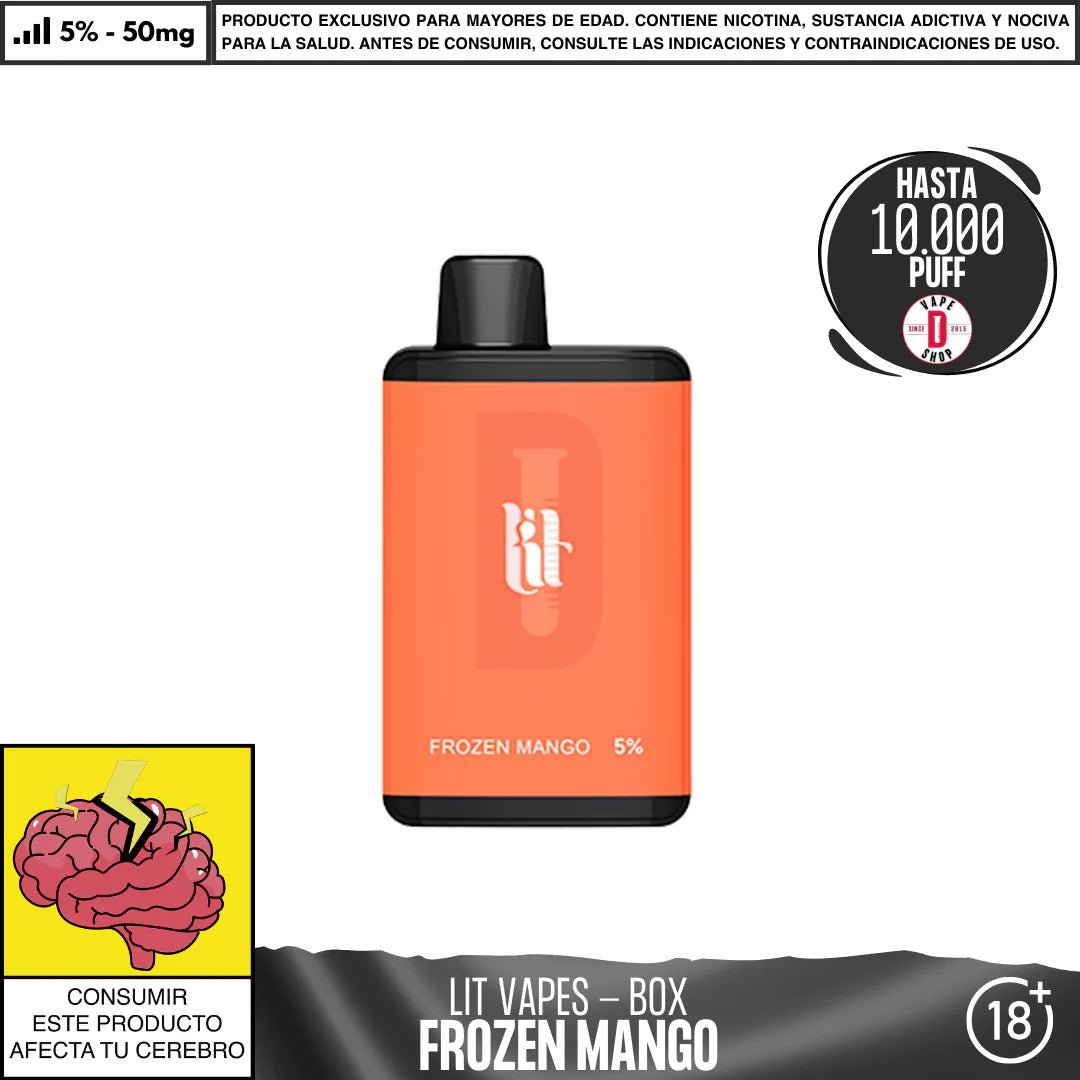 Lit Vapes - BOX 10000 PUFF - Vape Desechable - Lit Vapes | DIS - LIT - BOX - 10K - FRMA