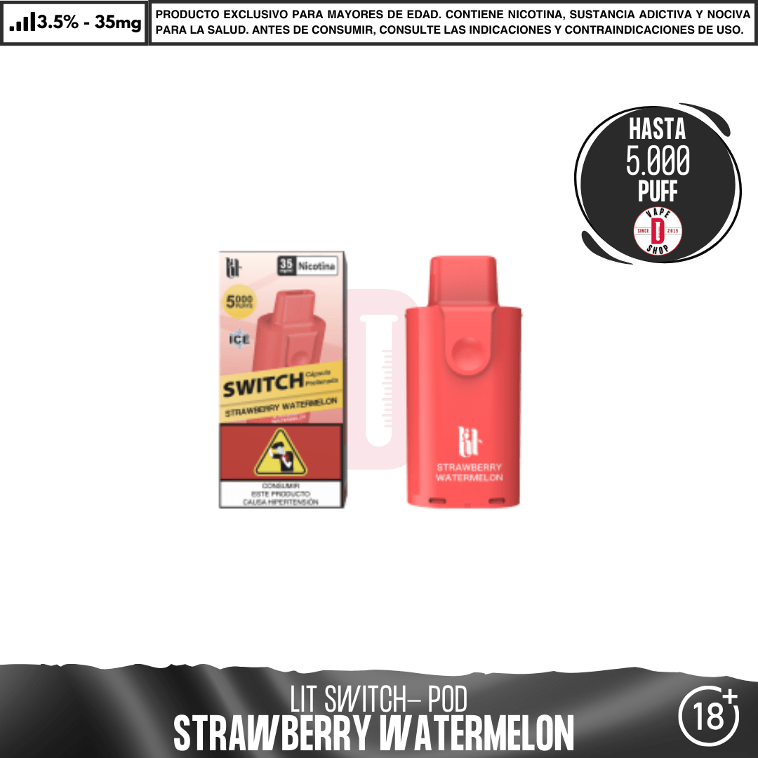 Lit Vapes - Litpod Switch Pod 5000 PUFF - Vape Desechable - Lit Vapes | EQC-LIT-LPS-POD-STWA