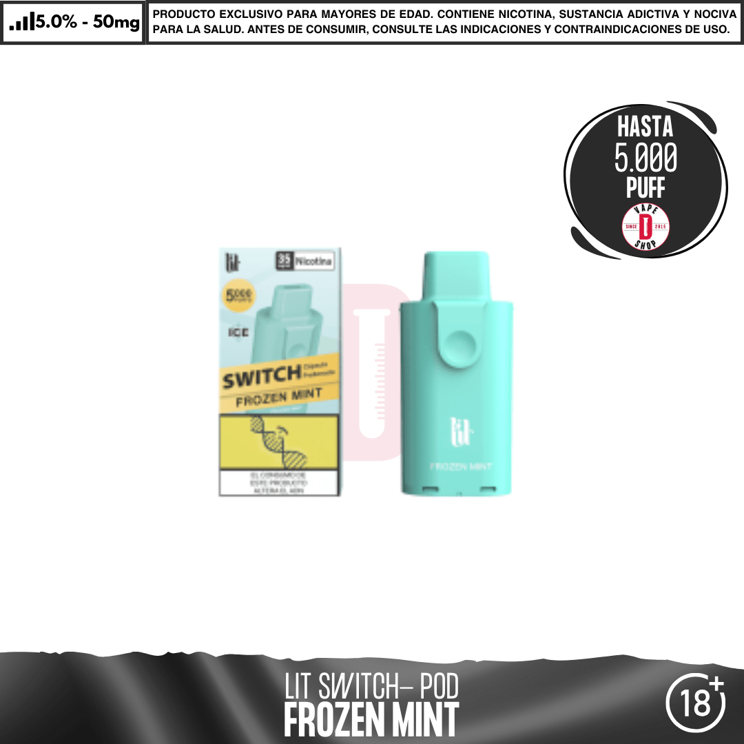 Lit Vapes - Litpod Switch Pod 5000 PUFF - Vape Desechable - Lit Vapes | EQC-LIT-LPS-POD-FR50